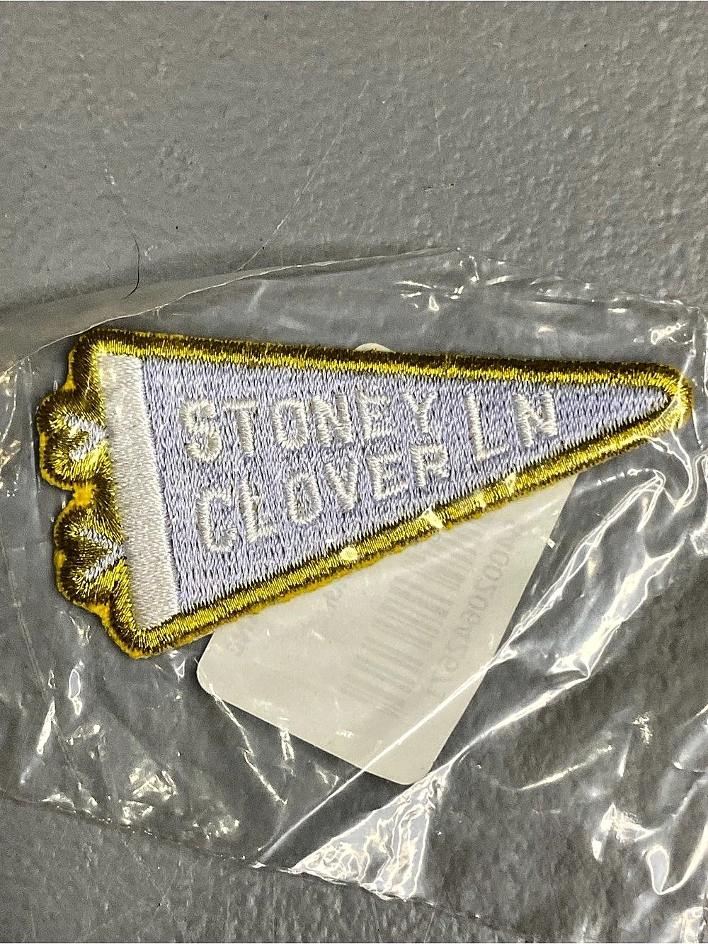 Stoney Clover Lane Customizable Pennant Patch Purple & Gold